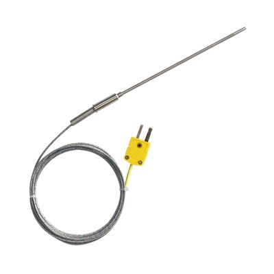 AIRUIXI Type K Armored Thermocouple Temperature Sensor, Flexible Wire, 0–1100°C, WRNK-191 (Probe Diameter 1.5 × 200 mm)