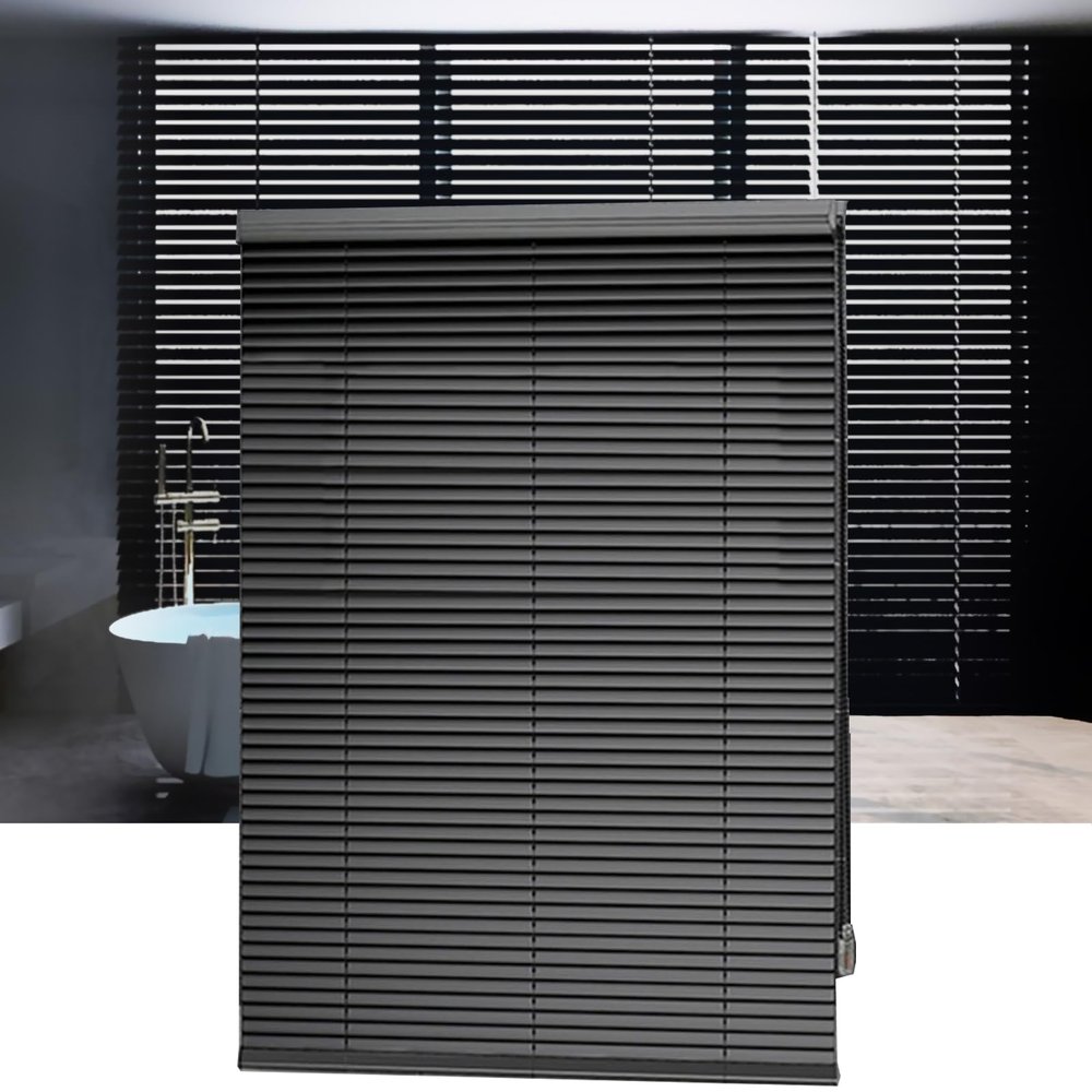 YUJIANHUAA Black Aluminum Venetian Blind, 120 x 100 cm