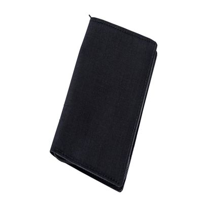 md-textil A6 Document Wallet with Zipper (Black)