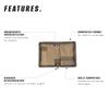 md-textil A6 Document Wallet with Zipper (Black) view 4