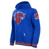 Pro Standard Men's NBA New York Knicks Retro Classics Pullover Hoodie, Royal Blue/Orange, L view 3