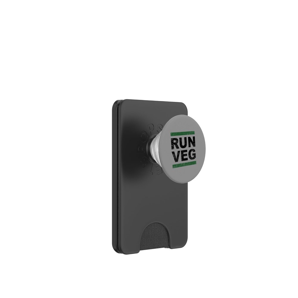 PopSockets PopWallet for MagSafe – Plant-Based Vintage-Style Vegan Design for Endurance Athletes