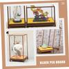 IMIKEYA Transparent Glass Display Case for Buddha Statues and Collectibles view 3