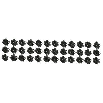Cabilock 30-Piece Halloween Flower Napkin Ring Set