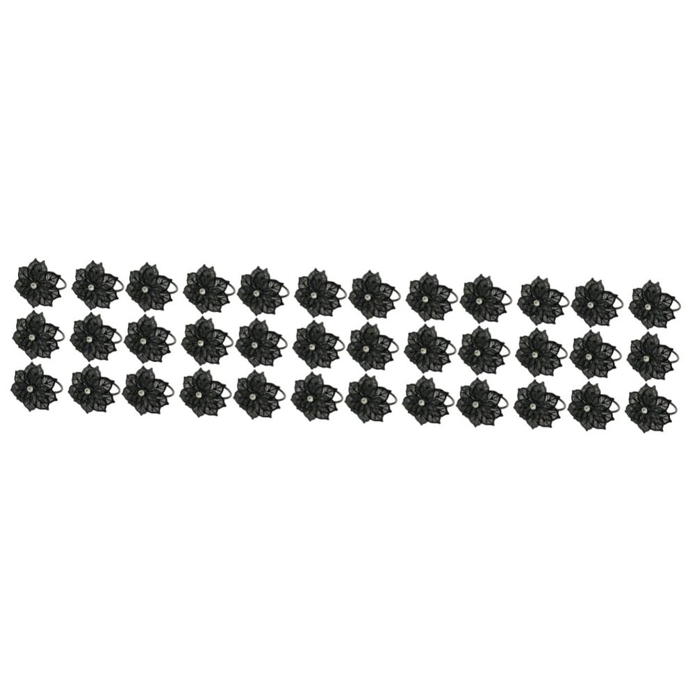 Cabilock 30-Piece Halloween Flower Napkin Ring Set