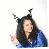 Blue Metal and Fabric Halloween Party Headband, Lightweight view 4