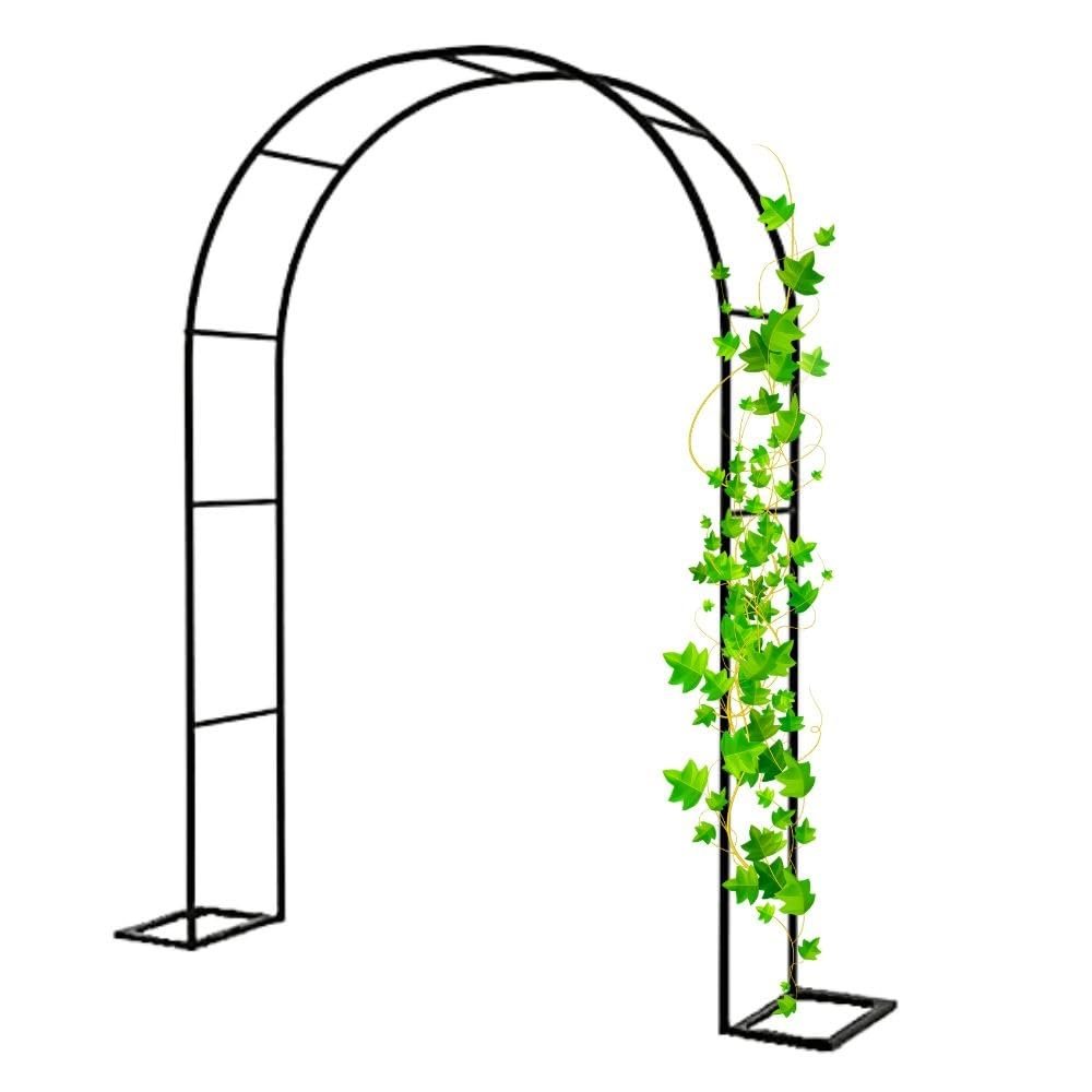 Generic Metal Rose Arch Trellis, Black, 120 x 220 cm
