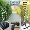 Generic Metal Rose Arch Trellis, Black, 120 x 220 cm view 2