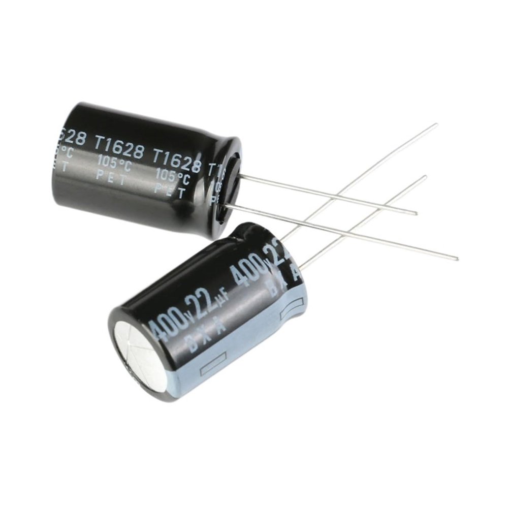 10-Piece 400V 22µF 13 × 21 mm Electrolytic Capacitors for Capacitance Meters