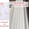 Retractable Flamingo-Pattern PVC Acrylic Accordion Door, Magnetic Closure, 104 x 203 cm view 2