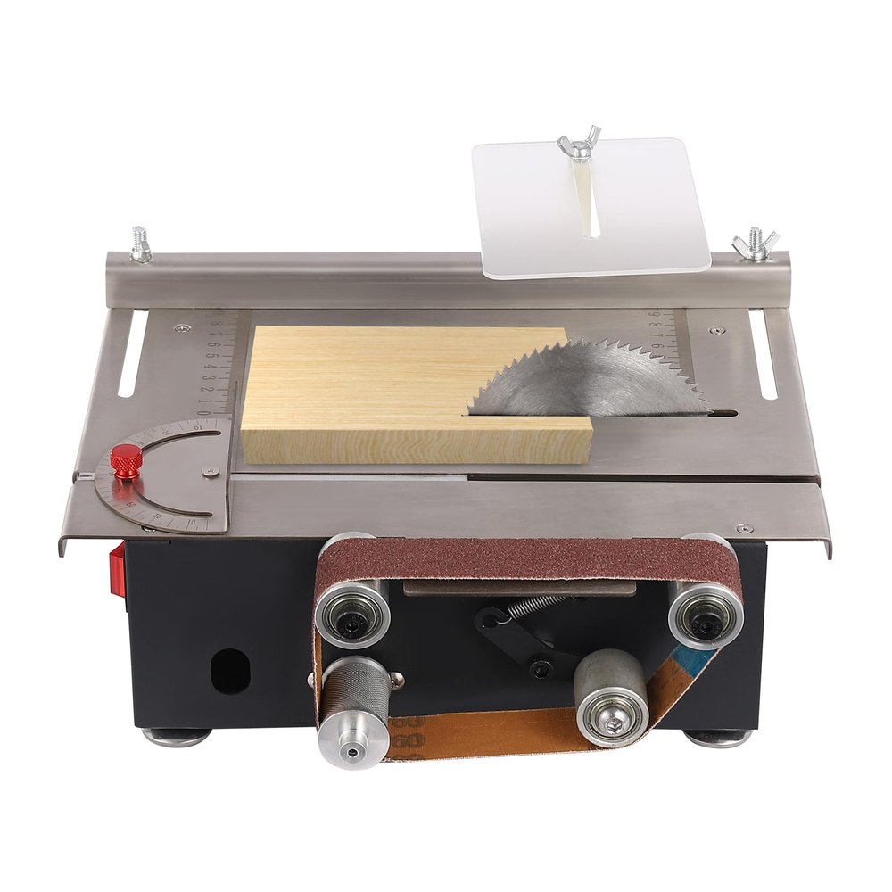 Mini Table Saw, 200 W, 7-Speed, Adjustable Angle, 10,000 RPM
