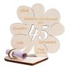 packra 45th Birthday Money Gift, Lucky Clover Wooden Guestbook Sign view 1