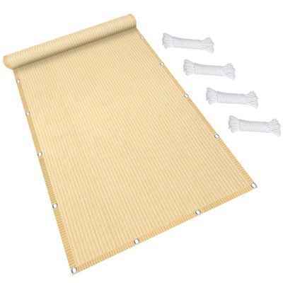 Balcony Shade Sail Privacy Screen, 460 x 600 cm, 98% UV Protection, Cream