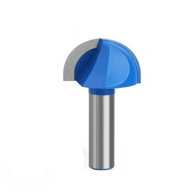 Nintens 1-Pc. 12 mm (1/2 in) Shank Round-Nose Two-Flute Router Bit for Woodworking, Cove Box Bit, Keyhole Application (12.7 x 34.9 mm)