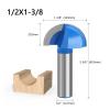 Nintens 1-Pc. 12 mm (1/2 in) Shank Round-Nose Two-Flute Router Bit for Woodworking, Cove Box Bit, Keyhole Application (12.7 x 34.9 mm) view 2