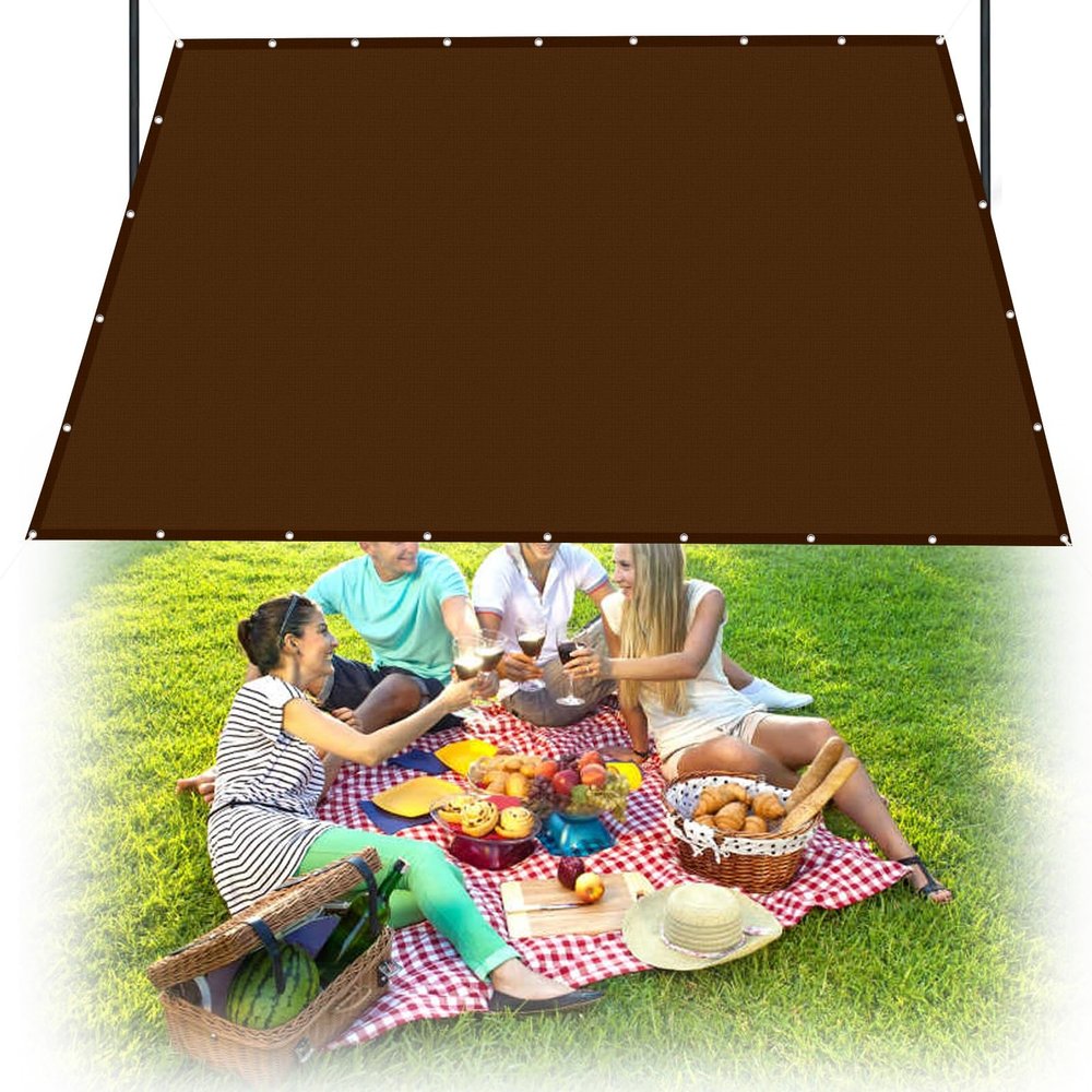 Rectangular Waterproof Shade Sail 300 x 340 cm, Brown