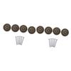 HOMSFOU 8-Pack Vintage Zinc Alloy Cabinet Knobs and Drawer Pulls, Bronze view 1