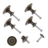 HOMSFOU 8-Pack Vintage Zinc Alloy Cabinet Knobs and Drawer Pulls, Bronze view 2