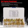 Brass-Tone Self-Tapping Thread Insert Repair Kit for Strong Vibration, Easy Installation view 2