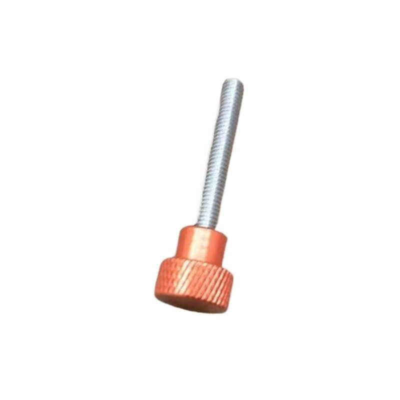 YINGDLEB 5-Piece M3 M4 M5 M6 Colorful Aluminum-Head Thumb Screws, Stainless Steel Thread, Orange M3 x 27