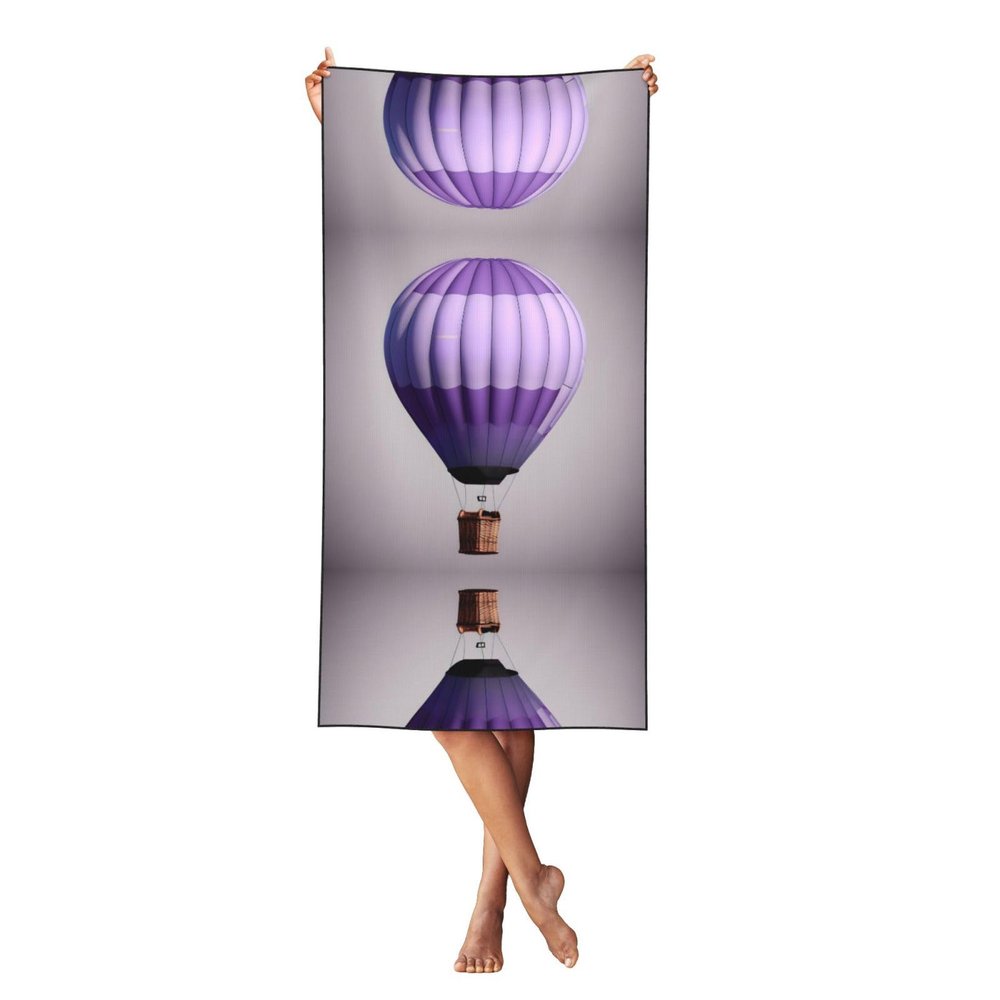 Lavender Hot Air Balloon Print Oversized Pool and Beach Towel