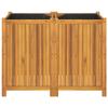 Lauuoeriau Home & Garden Planter with Insert, 100 x 50 x 75 cm, Solid Acacia Wood view 4