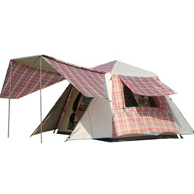 Pop-Up Camping Tent with Porch, Waterproof Instant Tent for 3–4 People