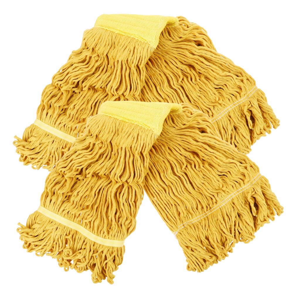 Cotton Yarn and Polyester Replacement Mop Heads, 2-Pack