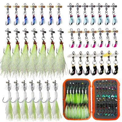 Fishing Lure Set, Simulated Fly Hooks for Stream or Lake Fishing