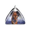 Long Rectangular Leather Tissue Box Cover for Bathroom, Vanity, Countertop, Table, River Tiger view 2