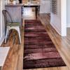 ZESEWU Vintage Hallway Runner Rug, Brown and Red, Non-Slip, 80 x 120 cm view 3