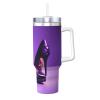 Elegant Purple High Heels with Lipstick 1,134 g Ice Bully Tumbler with Handle and Straw view 1