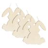 3-Piece Unfinished Wooden Bunny Ornaments view 1