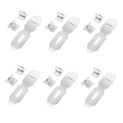 8-Piece Stainless Steel Hasps for Cabinets and Drawers, Silver