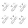 8-Piece Stainless Steel Hasps for Cabinets and Drawers, Silver view 1