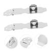 8-Piece Stainless Steel Hasps for Cabinets and Drawers, Silver view 2