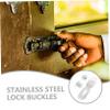 8-Piece Stainless Steel Hasps for Cabinets and Drawers, Silver view 3