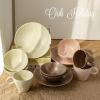 Japanese-Style Retro Raised-Relief Ceramic Bowl and Plate view 3