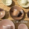 Japanese-Style Retro Raised-Relief Ceramic Bowl and Plate view 4