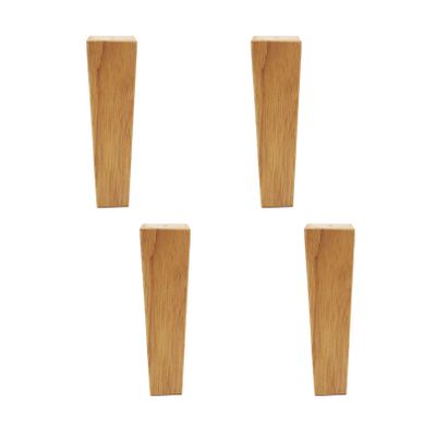 Oak Furniture Legs, 4-Pack, 15 cm