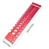 34-Hole Metal Thread Checker, Nut Identifier Tool, Aluminum Alloy, Approx. 43 × 10 × 1 cm view 2