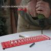 34-Hole Metal Thread Checker, Nut Identifier Tool, Aluminum Alloy, Approx. 43 × 10 × 1 cm view 4