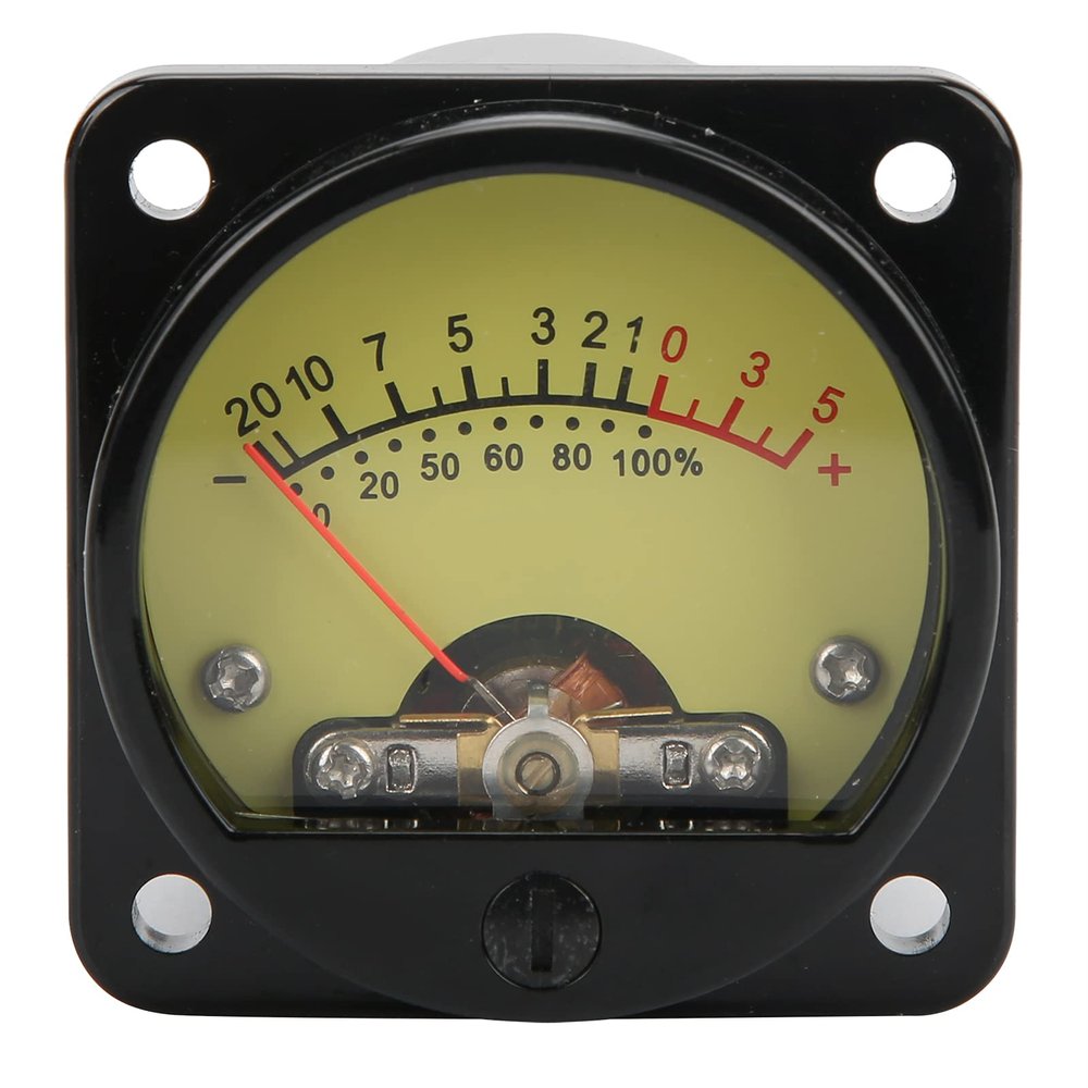 VU Meter Head with Backlight for Power Amplifiers (TS-45-Y DC500UA)