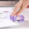 BAYTORY Mini Stapler, Cute and Portable, with 800 24/6 Staples, 2-Pack Gradient Staplers, Purple view 3