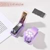 BAYTORY Mini Stapler, Cute and Portable, with 800 24/6 Staples, 2-Pack Gradient Staplers, Purple view 4