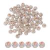 PATIKIL 50-Piece 10 mm Rhinestone Clay Beads, Light Peach AB view 1