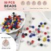PATIKIL 50-Piece 10 mm Rhinestone Clay Beads, Light Peach AB view 2