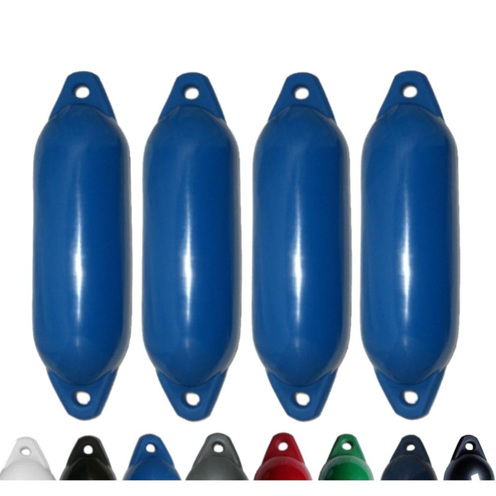12skipper Boat Fender 4-Piece Set Majoni Fender Star 15, Blue, 45 x 12 cm