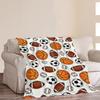 Zltegako Sports Blanket, Basketball, Baseball and Soccer Throw, Warm Fleece Blanket, Sports Gift for Boys, Girls, Kids, Teens and Fans, 152.4 x 203.2 cm view 2