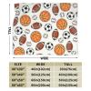 Zltegako Sports Blanket, Basketball, Baseball and Soccer Throw, Warm Fleece Blanket, Sports Gift for Boys, Girls, Kids, Teens and Fans, 152.4 x 203.2 cm view 4